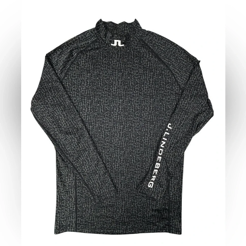 J. Lindberg | Aello Soft Compression mock neck |‎ Black Wave | Large
